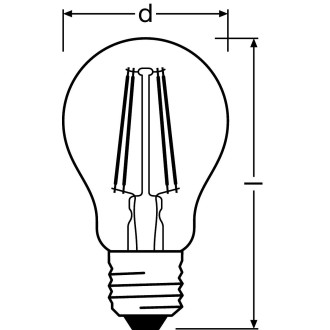 LED žiarovka E27 A60 7W  60W 806lm 4000K Neutrálne 300° vlákno OSRAM