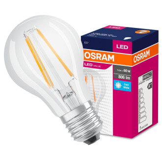 LED žiarovka E27 A60 7W  60W 806lm 4000K Neutrálne 300° vlákno OSRAM