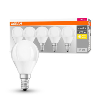 5PAK LED žiarovka E14 P45 5W  40W 470lm 2700K teplá pätica OSRAM