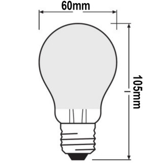 3PAK LED žiarovka E27 A60 7W  60W 806lm 2700K Teplé vlákno 300° pätica OSRAM