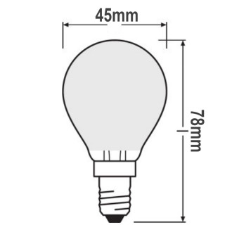 3PAK LED žiarovka E14 P45 4W  40W 470lm 2700K teplá pätica OSRAM