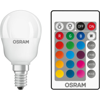 LED žiarovka E14 P45 4,5W  25W 250lm RGBW 200° OSRAM Star + PILOT