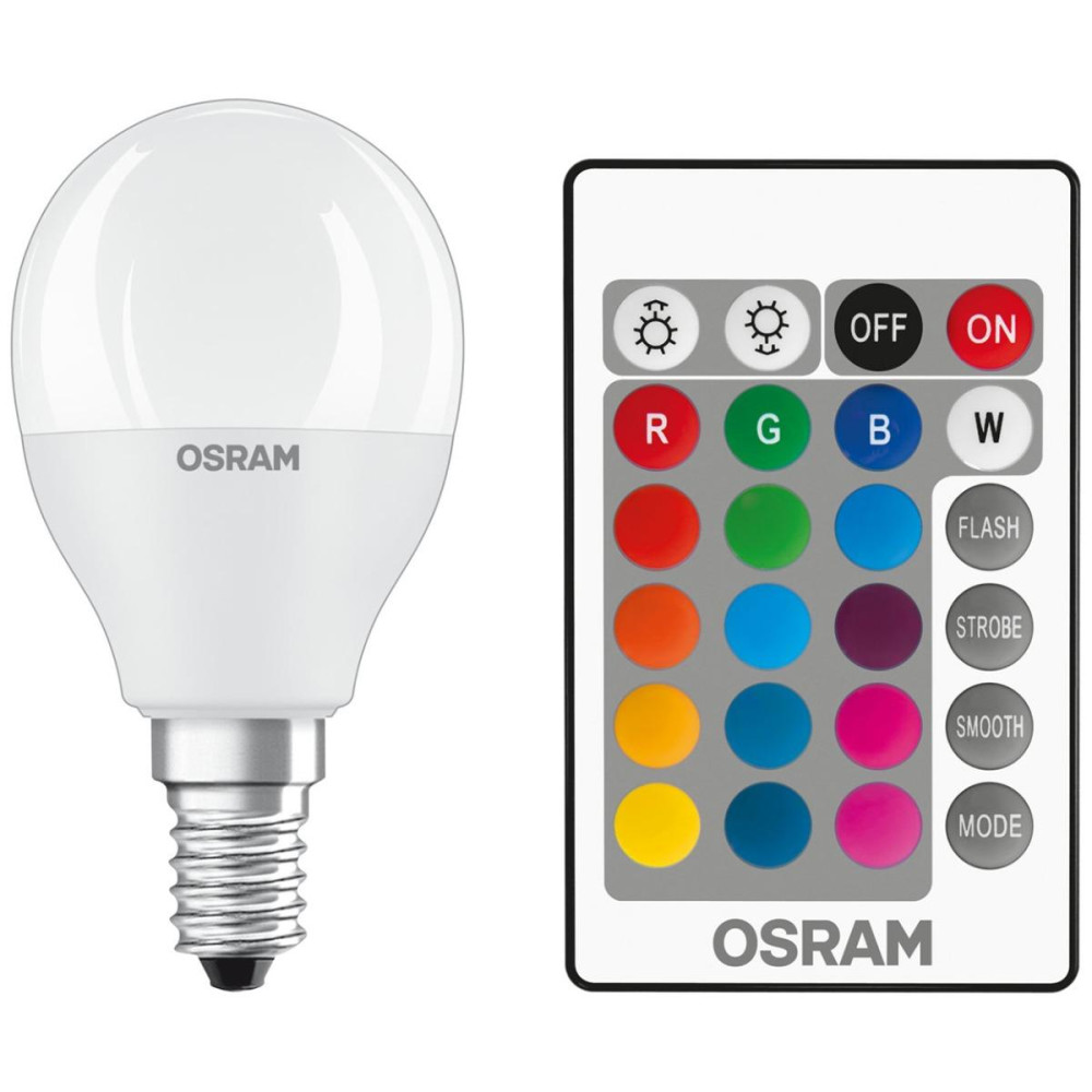 LED žiarovka E14 P45 5,5W  40W 470lm RGBW 200° OSRAM Star + Pilot