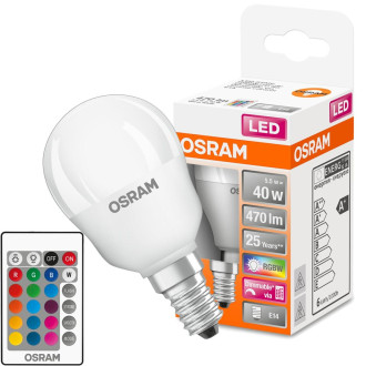 LED žiarovka E14 P45 5,5W  40W 470lm RGBW 200° OSRAM Star + Pilot