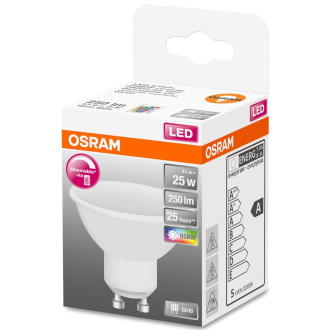 LED žiarovka GU10 4,5W  25W 250lm RGBW 120° OSRAM Star Pilot