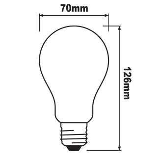 LED žiarovka E27 A67 17W  150W 2500lm 2700K Warm 360° Filament OSRAM Star Retrofit