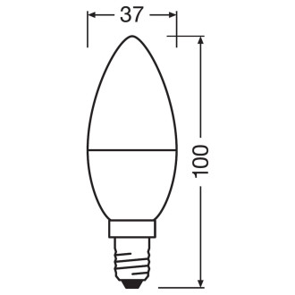 5PAK LED žiarovka E14 B35 5,7W  40W 470lm 2700K teplá pätica OSRAM