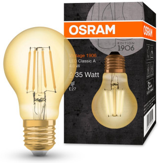 LED žiarovka E27 A60 4W  36W 410lm 2400K Warm 360° OSRAM Vintage 1906