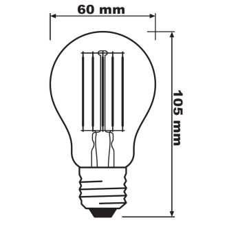 LED žiarovka E27 A60 10W  100W 1521lm 2700K Warm 360° Filament OSRAM