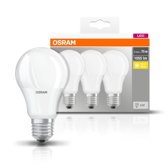 3PAK LED žiarovka E27 A60 10W  75W 1055lm 2700K Warm 200° OSRAM Base