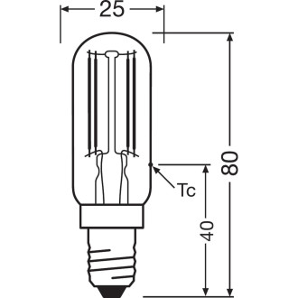 LED žiarovka E14 T26 6,5W  55W 730lm 2700K Warm 300° Filament OSRAM Parathom