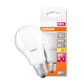 LED žiarovka E27 A60 6W  40W 470lm 2700K Warm 240° OSRAM Star Dusk Sensor