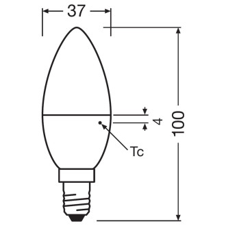 3PAK LED žiarovka E14 B35 5,5W  40W 470lm 2700K Warm OSRAM Value