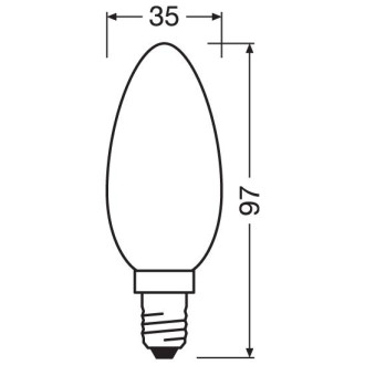 LED žiarovka LED E14 B35 6,5W  60W 806lm 2700K Teplá 300° OSRAM Parathom Stmievateľná