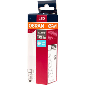 LED žiarovka E14 B35 8W  60W 806lm 4000K Neutrálna hodnota OSRAM