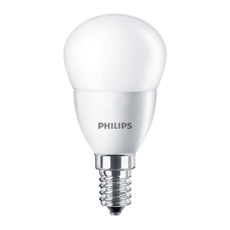 LED žiarovka led Philips CorePro E14 5,5W 827 2700K teplá biela 470lm P45 guľa lustre