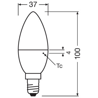 3PAK LED žiarovka E14 B35 5W  40W 470lm 4000K Neutrálna OSRAM