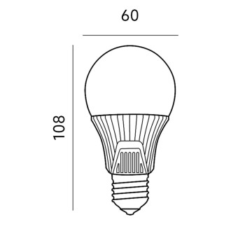 LED žiarovka E27 A60 9W  60W 810lm 6500K Cold 220° KOBI Senzor pohybu a súmraku