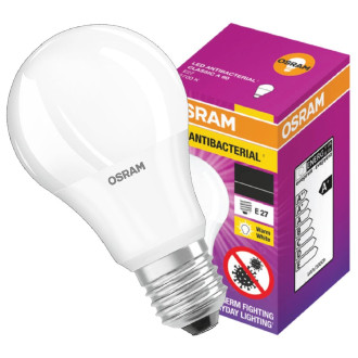 LED žiarovka LED E27 A60 10W  75W 1055lm 2700K Teplá 200° OSRAM Antibakteriálna