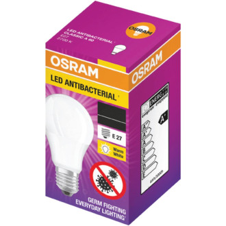 LED žiarovka LED E27 A60 10W  75W 1055lm 2700K Teplá 200° OSRAM Antibakteriálna