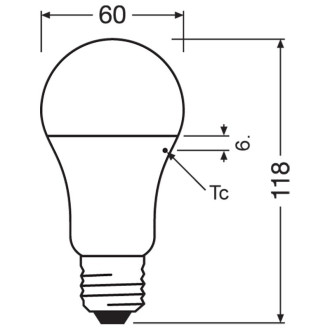 LED žiarovka LED E27 A60 10W  75W 1055lm 2700K Teplá 200° OSRAM Antibakteriálna