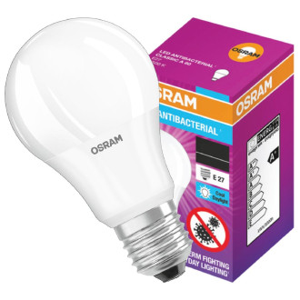 LED žiarovka LED E27 A60 8,5W  60W 806lm 6500K Studená 200° OSRAM Antibakteriálna