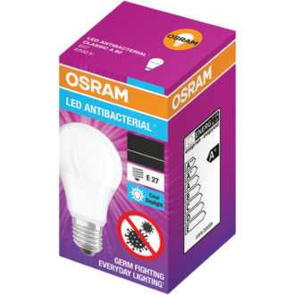 LED žiarovka LED E27 A60 8,5W  60W 806lm 6500K Studená 200° OSRAM Antibakteriálna