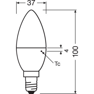 LED žiarovka LED E14 B35 5,5W  40W 470lm 4000K Neutralna 200° OSRAM Antibakteriálna