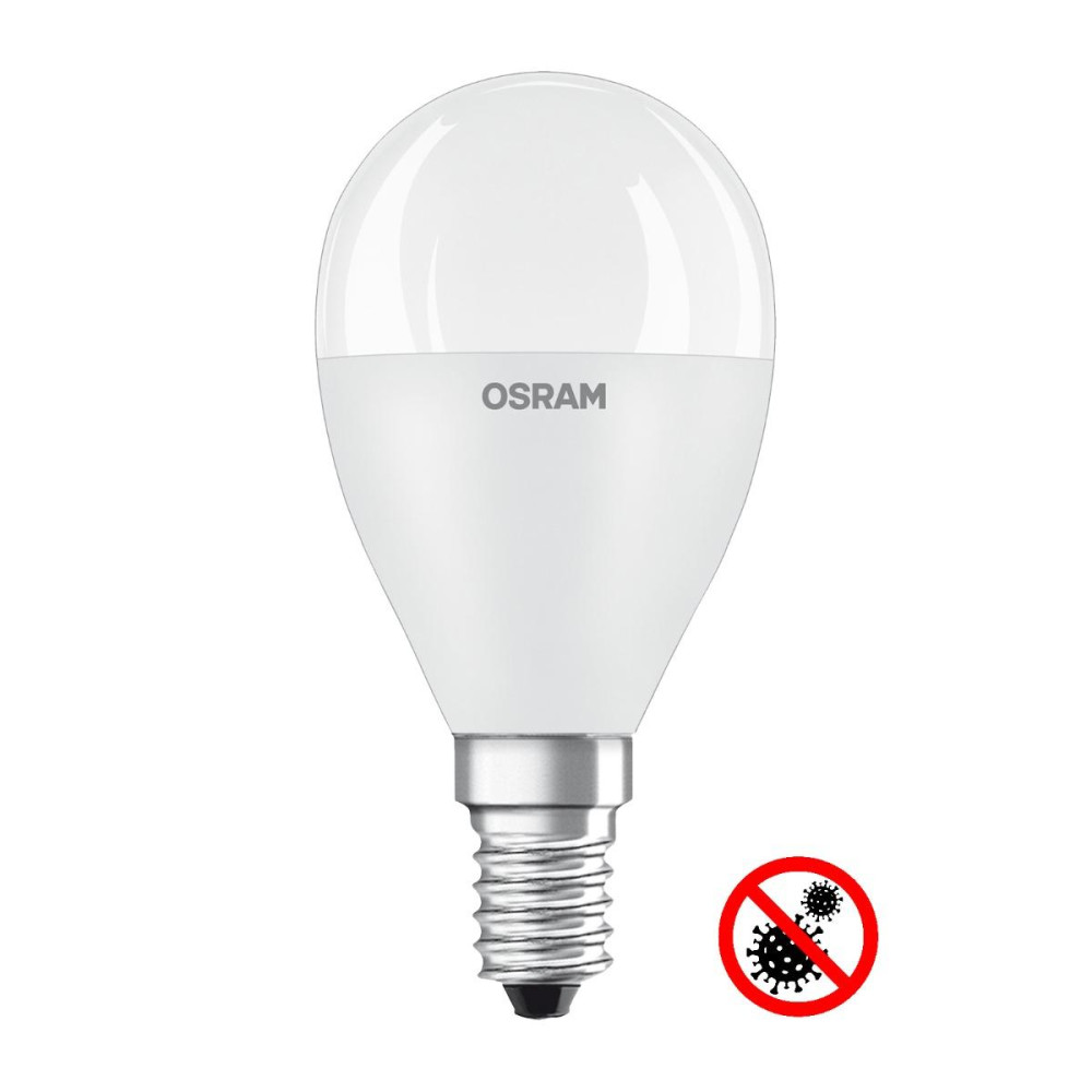 LED žiarovka LED E14 P45 5,5W  40W 470lm 2700K Teplá 200° OSRAM Antibakteriálna