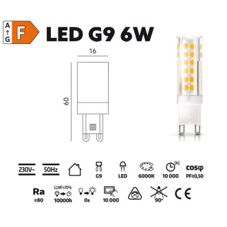 Žiarovka LED G9 6W 6000K 350LM KOBI