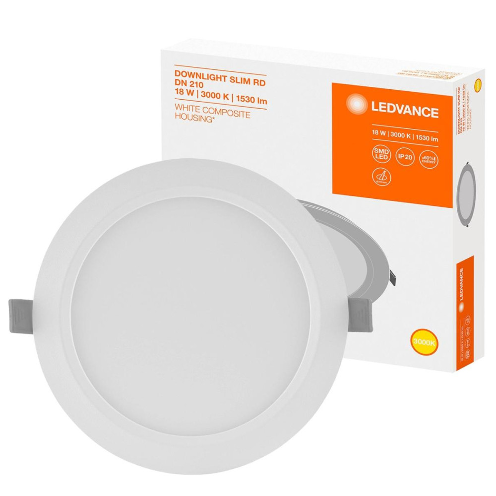 LED panel 18W 3000K DOWNLIGHT Slim DN210 LEDVANCE kruhový