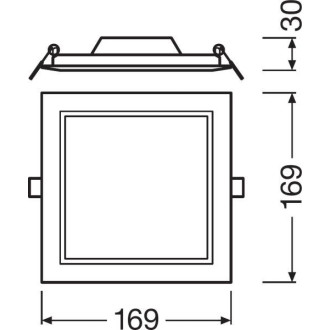 LED panel na zapustenie 12W 4000K DOWNLIGHT Slim SQ155 LEDVANCE square