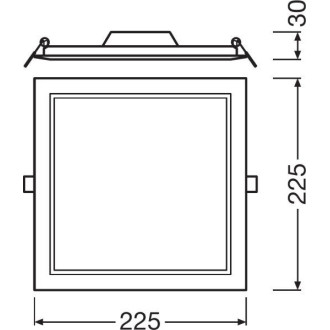 Podhľadový LED panel 18W 3000K DOWNLIGHT Slim SQ210 LEDVANCE square