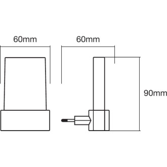 Nočná LED lampa LUNETTA 0,28W 5lm 3000K IP20 LEDVANCE