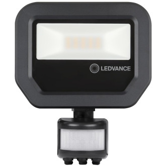 LED reflektor 10W 1100lm 3000K IP65 čierny so senzorom pohybu a súmraku LEDVANCE Floodlight