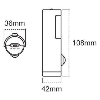 Nočná LED lampa Nightlux so senzorom pohybu 0.35W 10lm 4000K IP54 LEDVANCE