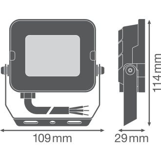 LED reflektor 10W 900lm 3000K IP65 čierny LEDVANCE COMPACT V