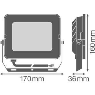 LED reflektor 50W 5000lm 6500K IP65 čierny LEDVANCE COMPACT V