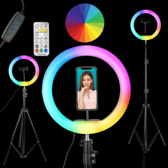 Ring light Makeup RGB set so statívom