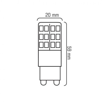 LED žiarovka G9 5W 230V teplá biela