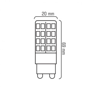 LED žiarovka G9 6W 230V teplá biela