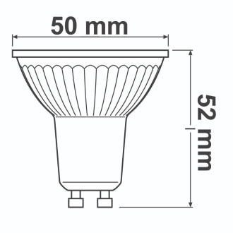 LED žiarovka GU10 4,5W  50W 350lm 3000K Warm 36° CRI90 DIMMABLE OSRAM Parathom