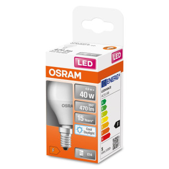 LED žiarovka E14 P40 4,9W  40W 470lm 6500K Cold 200° OSRAM Star