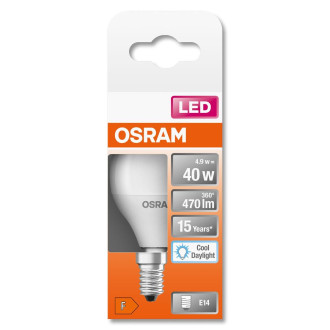 LED žiarovka E14 P40 4,9W  40W 470lm 6500K Cold 200° OSRAM Star