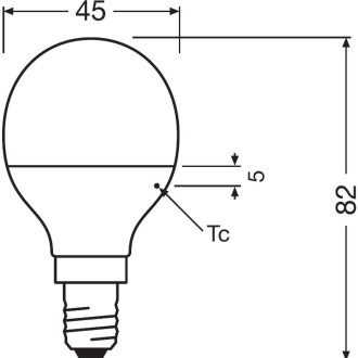 LED žiarovka E14 P40 4,9W  40W 470lm 6500K Cold 200° OSRAM Star