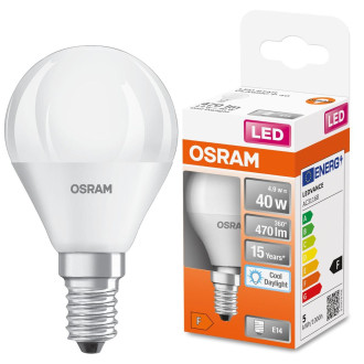 LED žiarovka E14 P40 4,9W  40W 470lm 6500K Cold 200° OSRAM Star