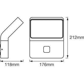 Nástenné svietidlo so skrytým senzorom 11,5W WALL WIDE SENSOR LEDVANCE