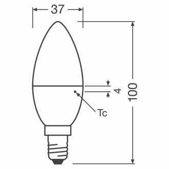 LED žiarovka E14 B35 4,9W  40W 470lm 2700K Warm 300° OSRAM Parathom