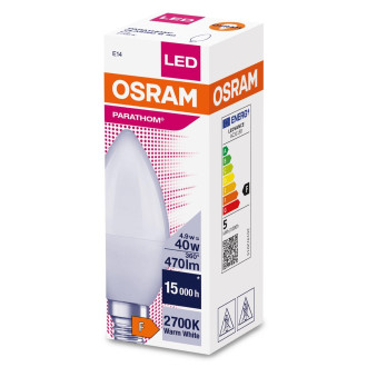 LED žiarovka E14 B35 4,9W  40W 470lm 2700K Warm 300° OSRAM Parathom