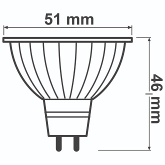 GU5.3 MR16 LED žiarovka 6,3W  35W 355lm 4000K Neutrálna 36° CRI97 12V stmievateľná OSRAM Parathom